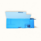 Light Blue 3D Astronaut Pencil Case with Multiple Compartments.