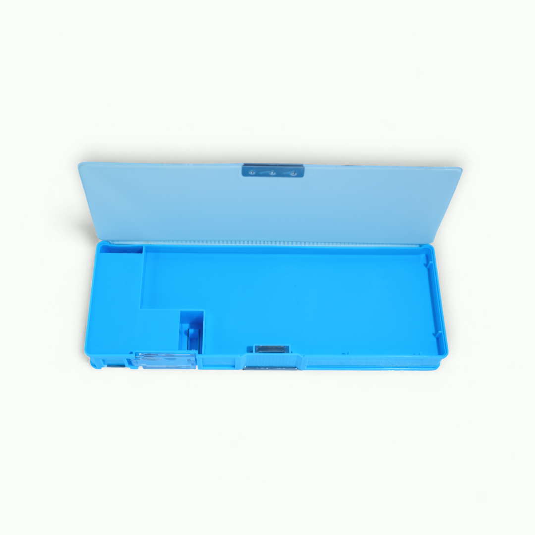 Light Blue 3D Astronaut Pencil Case with Multiple Compartments.