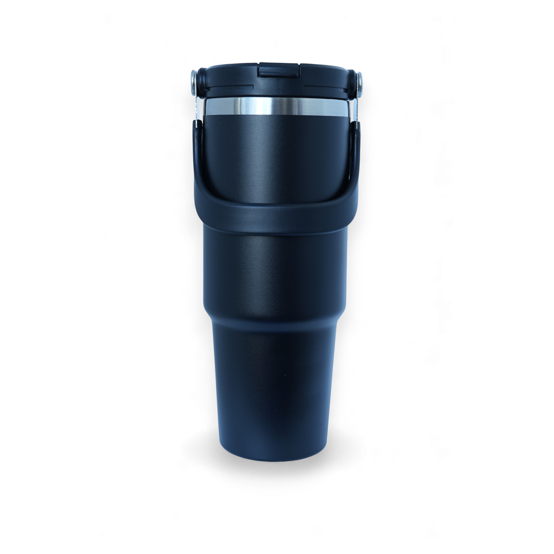 Flip Straw Tumbler, 890ml Stainless Steel Insulated Tumbler, Pack of 1.