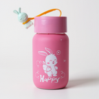 Rabbit-themed Glass Bottle. 350ml Random Color with Pack of 1.