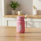 Rabbit-themed Glass Bottle. 350ml Random Color with Pack of 1.