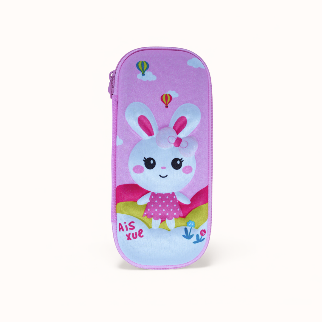 Cute Bunny 3D Stationery Box Fabric Surface.