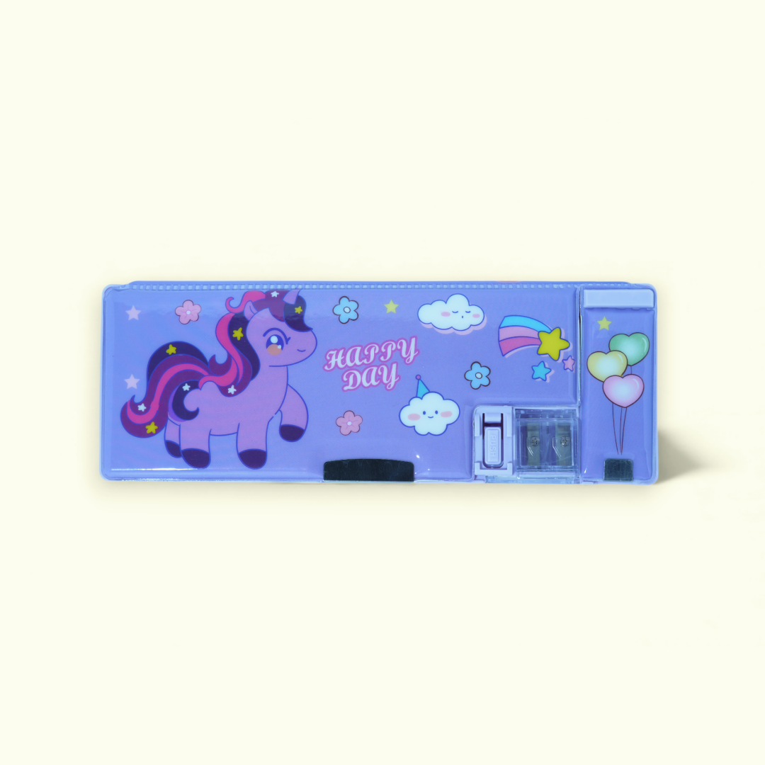 Happy Day Unicorn Lavender Box with Multiple Compartments.