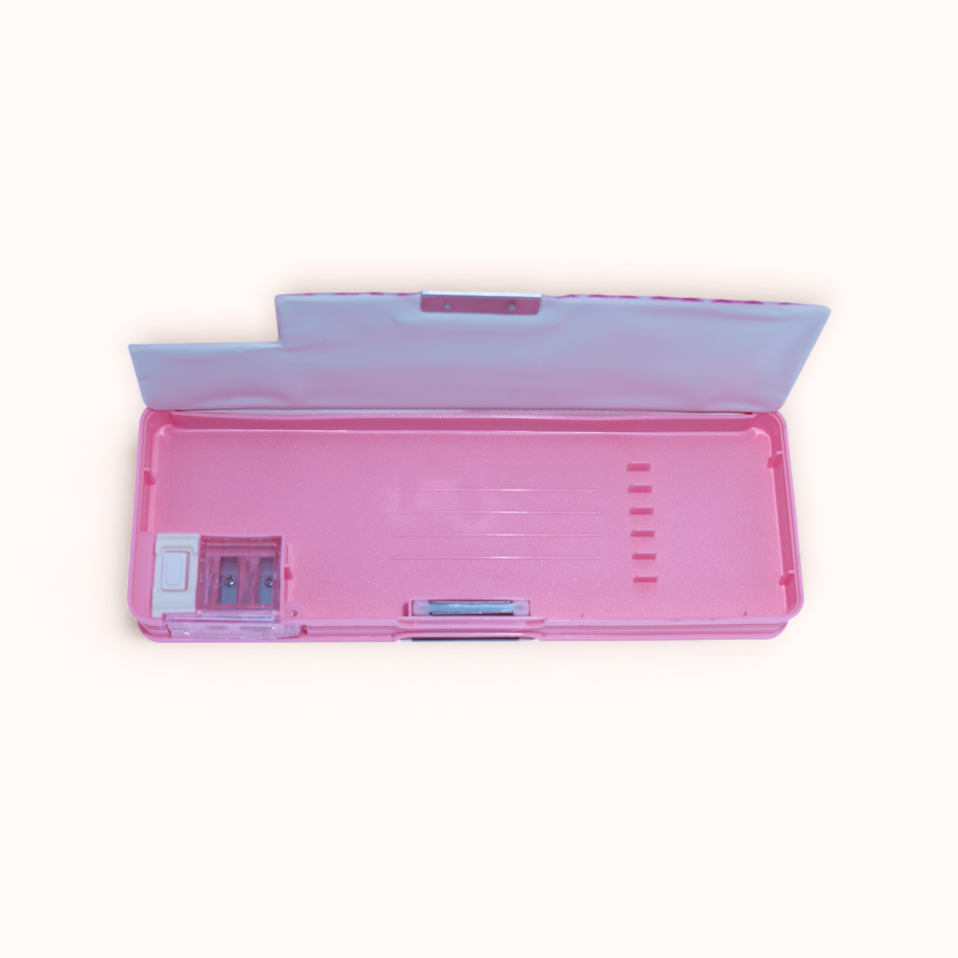 Pink Multi-Compartment Pencil Box - Hello Kitty
