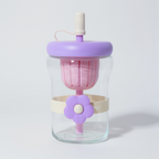 Flower-themed Glass Infuser Bottle. 500ml Random Color with Pack of 1.