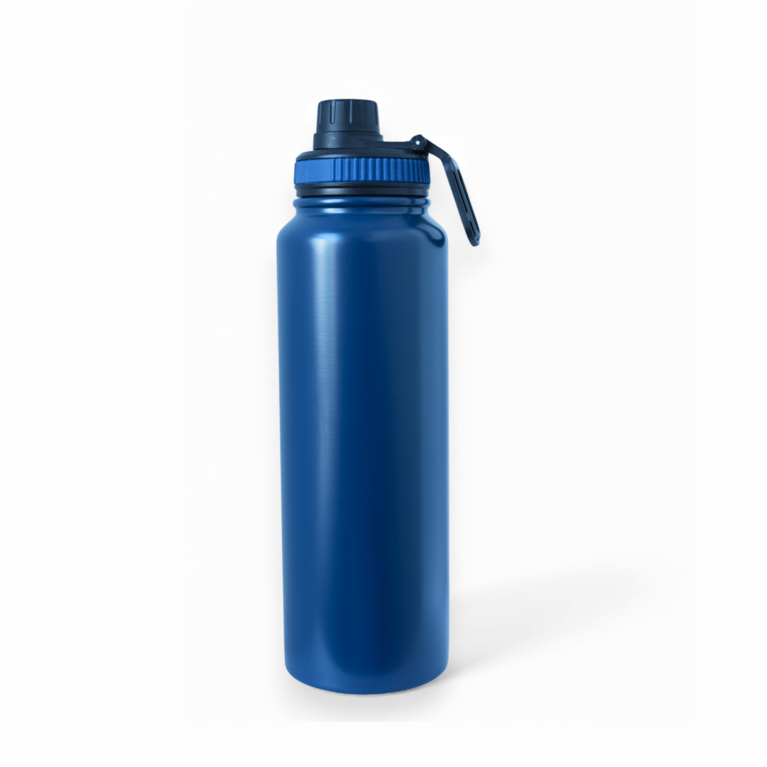 Stainless Steel Double Walled Insulated Water Bottle, 1000ml. 8hrs Hot and 24hrs Cold, Pack of 1.