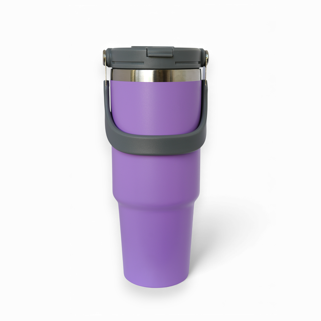 Flip Straw Tumbler, 890ml Stainless Steel Insulated Tumbler, Pack of 1.