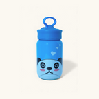 Panda Glass Bottle with Mobile Holder. 400ml Random Color with pack of 1.