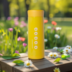 Pack of 2 Glass Bottle with Protective Plastic Casing. 350ml Random color.