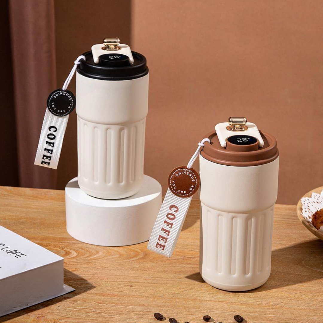 Temperature Stainless Steel Insulated Mug with Display 500ml, Pack of 1.