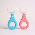 Pack of 2 U-Shaped Baby Toothbrush Soft Silicon.