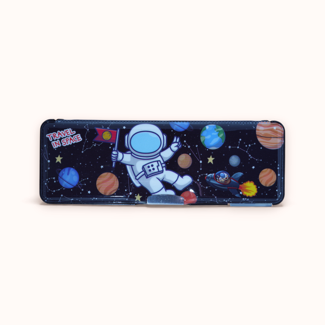 Multi-Compartment Pencil Box - Black Astronaut – Suvizon