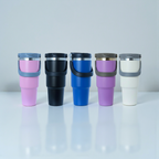 Flip Straw Tumbler, 890ml Stainless Steel Insulated Tumbler, Pack of 1.