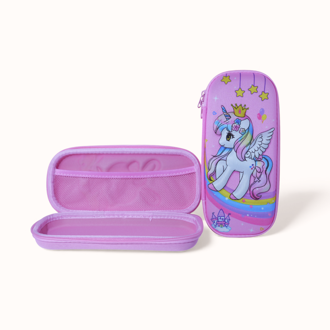 Unicorn 3D Stationery Box Fabric Surface.