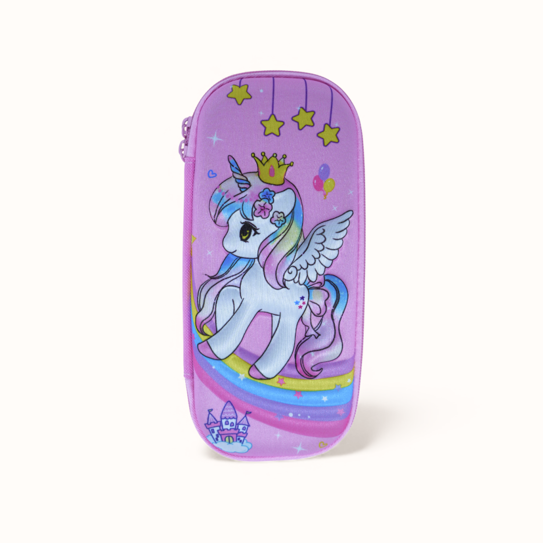 Unicorn 3D Stationery Box Fabric Surface.